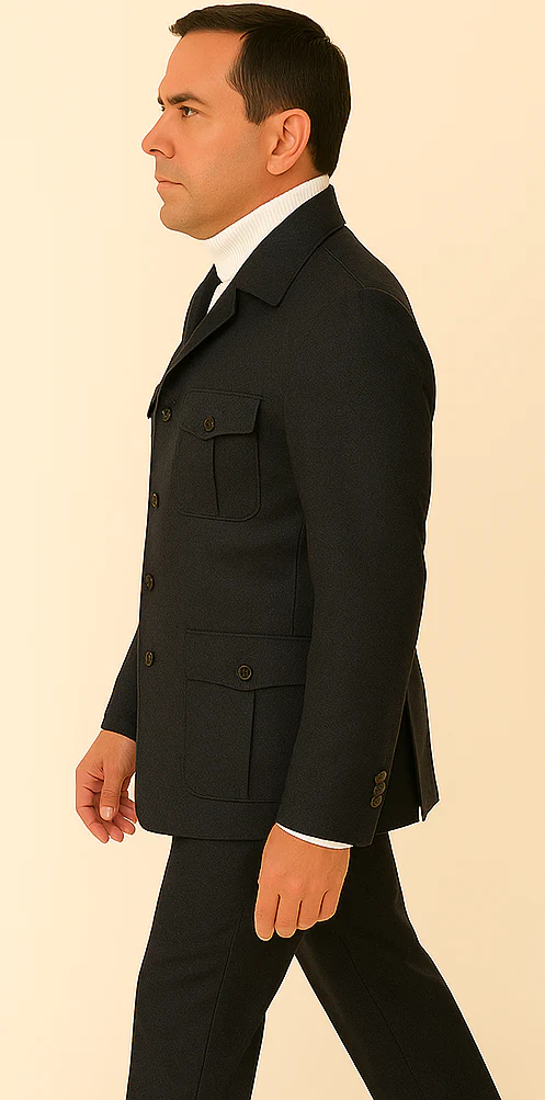 Rossi Man DUKE RM1769 – Slim Fit Black 3-Piece Suit for Men | Modern Formalwear - Image 3