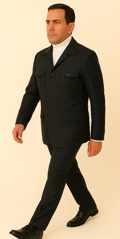 Rossi Man DUKE RM1769 – Slim Fit Black 3-Piece Suit for Men | Modern Formalwear - Image 4