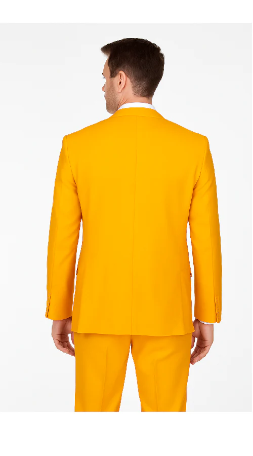 Rossi Man ELI RM103 – Modern Fit 3-Piece Men’s Suit in Bold Yellow - Image 4