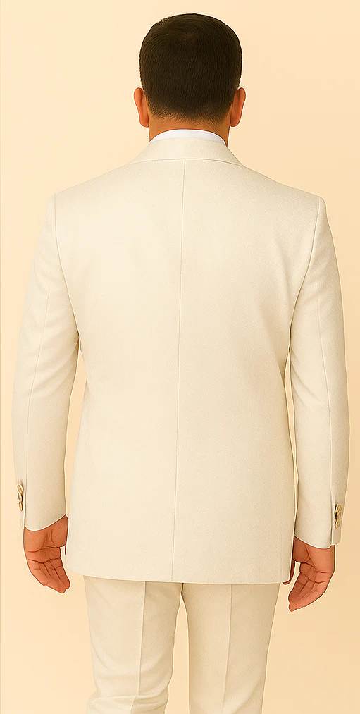 Rossi Man FORD RM1911 – Slim Fit White 3-Piece Suit for Men | Elegant Modern Formalwear - Image 2