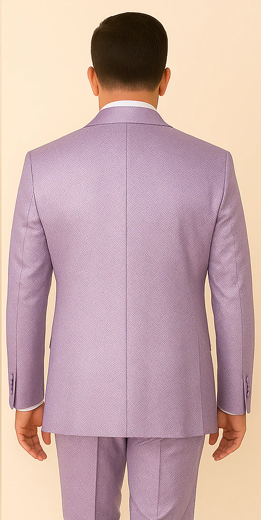 Rossi Man FORD RM1914 – Men's 3-Piece Slim Fit Suit in Purple | Timeless Modern Formalwear - Image 4