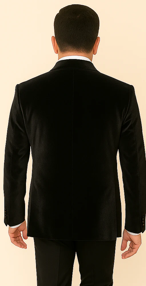Rossi Man LEO RM1600 – Black Slim Fit 3-Piece Suit for Men | Timeless Classic Formalwear - Image 3