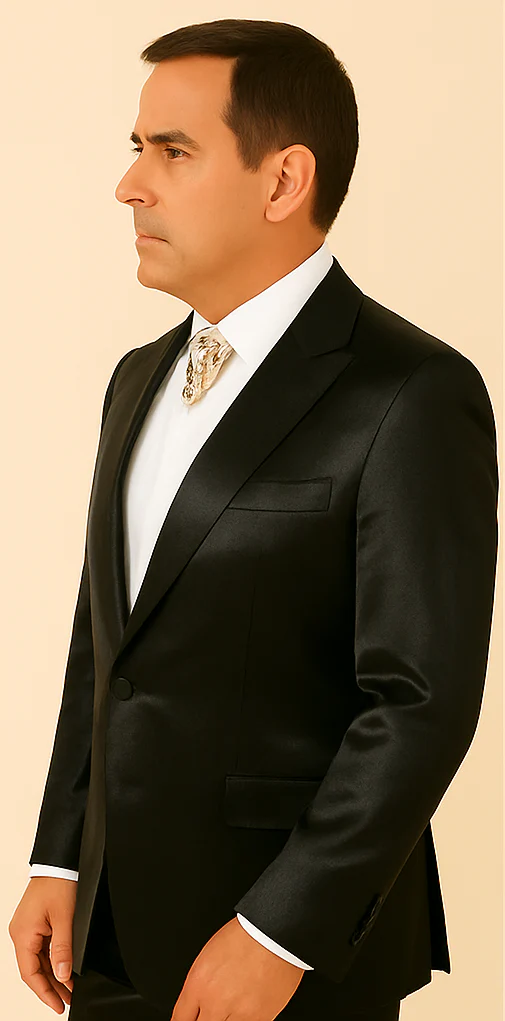 Rossi Man LEO RM1600 – Black Slim Fit 3-Piece Suit for Men | Timeless Classic Formalwear - Image 4