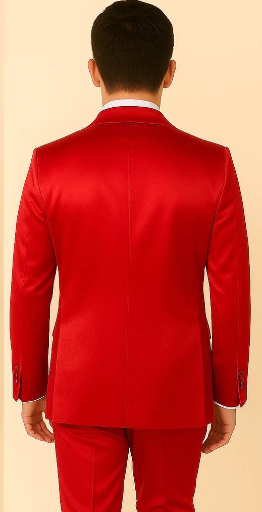 Rossi Man LEO RM1621 – Red Slim Fit 3-Piece Designer Suit for Men - Image 2