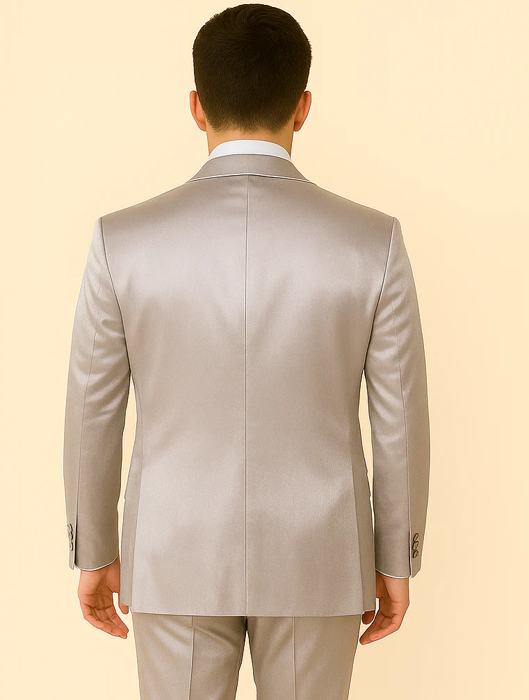 Rossi Man LEO RM1622 – Off-White Slim Fit 3-Piece Designer Suit for Men - Image 3