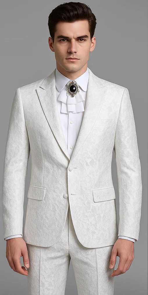 Rossi Man Leo RM1902 – White Designer Tuxedo for Men - Image 3