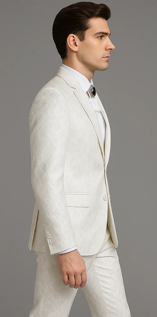 Rossi Man Leo RM1902 – White Designer Tuxedo for Men - Image 6