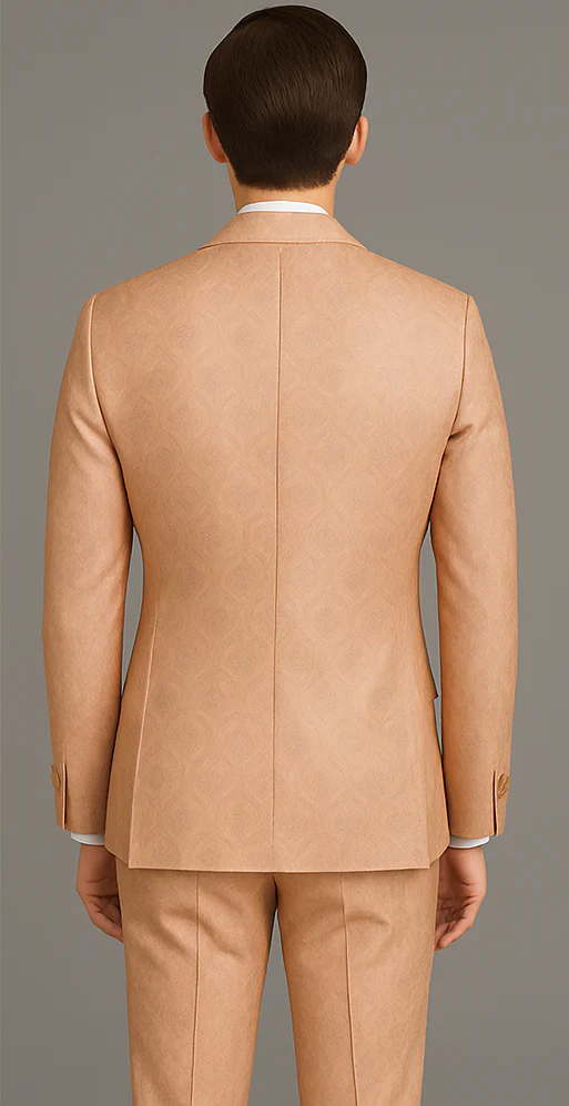Rossi Man Leo RM1903 – Pink & Gold Designer Tuxedo for Men | Stylish Formal Wear - Image 3