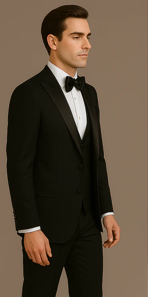 Rossi Man Leo Tuxedo RM1101 – Classic Black Formal Suit for Men | Timeless Tuxedo Style - Image 3