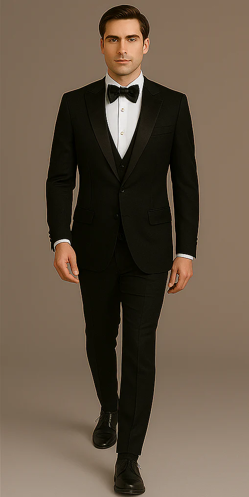 Rossi Man Leo Tuxedo RM1101 – Classic Black Formal Suit for Men | Timeless Tuxedo Style - Image 4