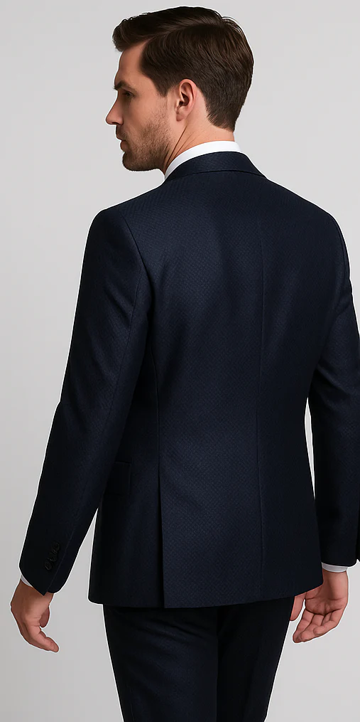 Rossi Man MAX RM1711 Slim Fit 3-Piece Suit – Stylish Navy Formalwear for Men - Image 3