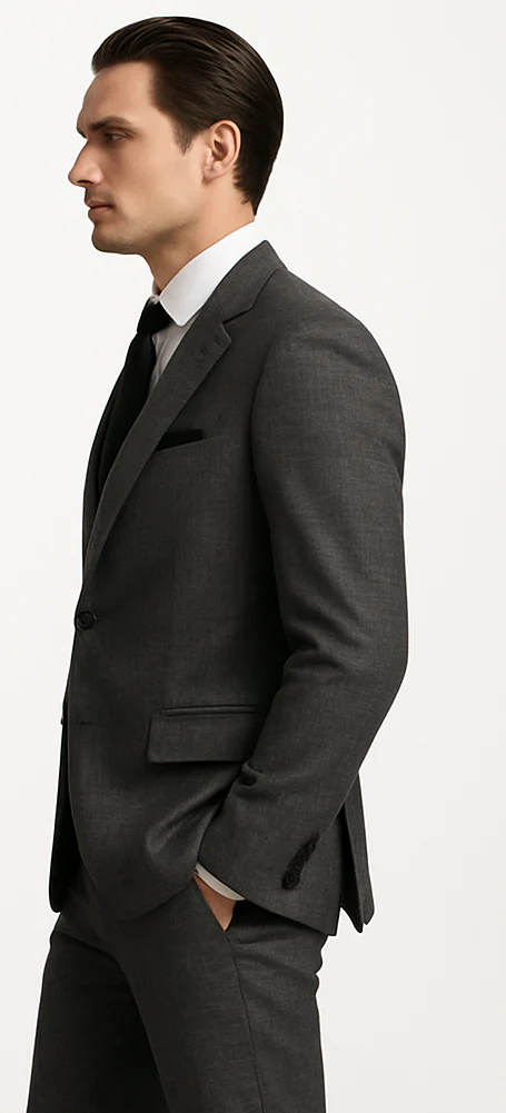 Rossi Man MAX RM1784 Slim Fit 3-Piece Suit – Stylish Grey Formal Suit for Men - Image 2