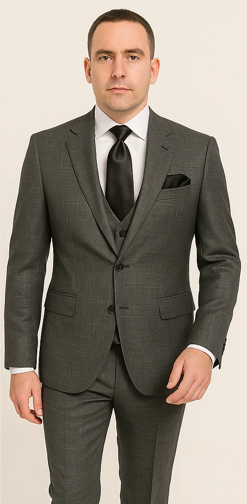 Rossi Man MAX RM1784 Slim Fit 3-Piece Suit – Stylish Grey Formal Suit for Men - Image 5