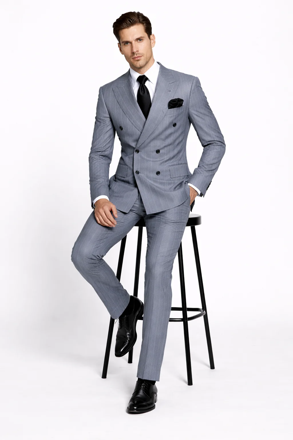Rossi Man Milano RM1726 – Men's Double-Breasted 2-Piece Suit | Stylish Formal - Image 4