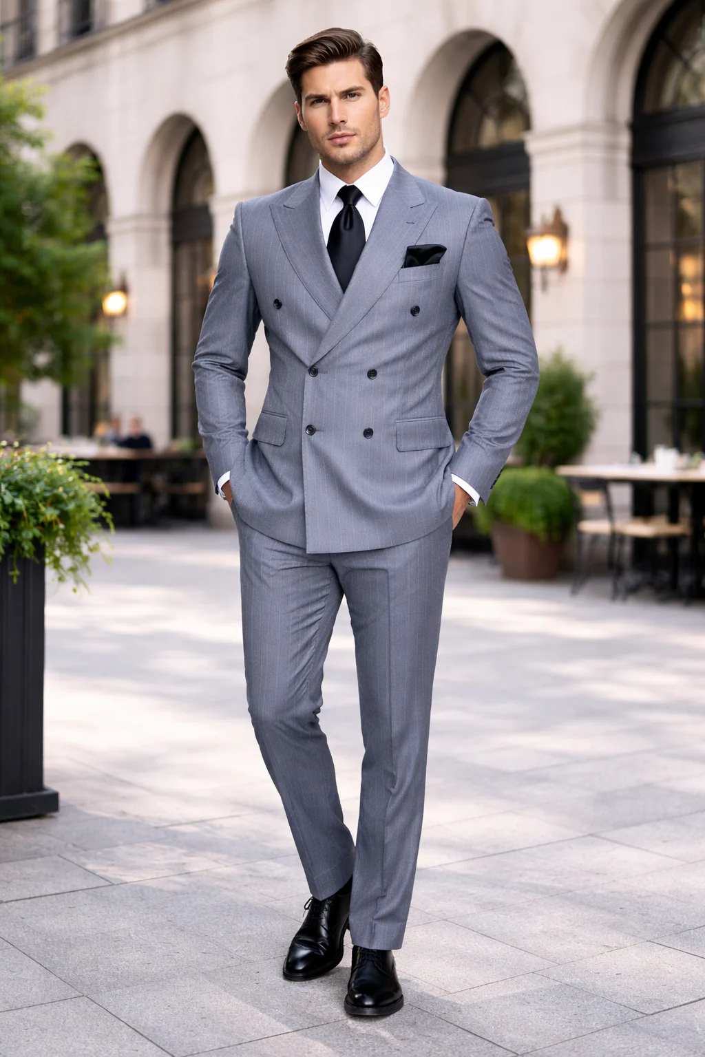 Rossi Man Milano RM1726 – Men's Double-Breasted 2-Piece Suit | Stylish Formal - Image 6