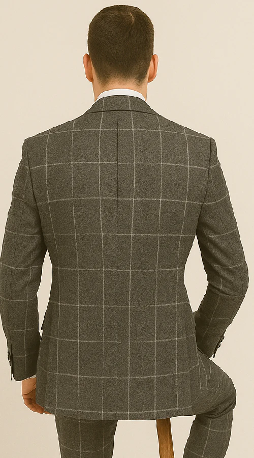 Rossi Man RM1742 – Max Collection Stylish Slim Fit Men’s Suit in Brown - Image 4