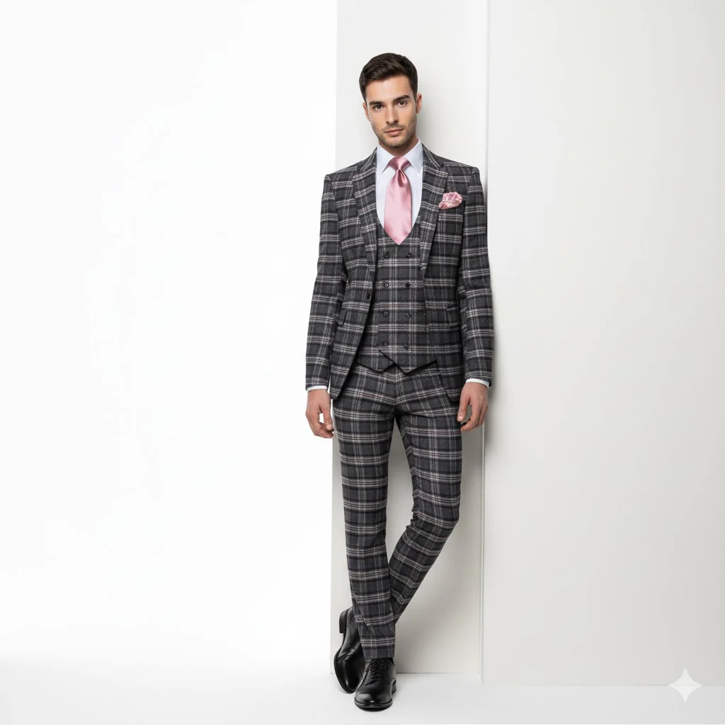 ROSSI MAN SLIM FIT 3 PIECE SUIT MAX RM1739 - Image 3