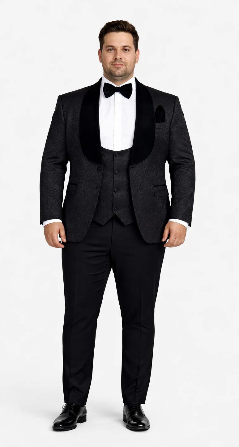 Rossi Man RM1446 – Classic 3-Piece Smoking Style Tuxedo Suit for Men - Image 8