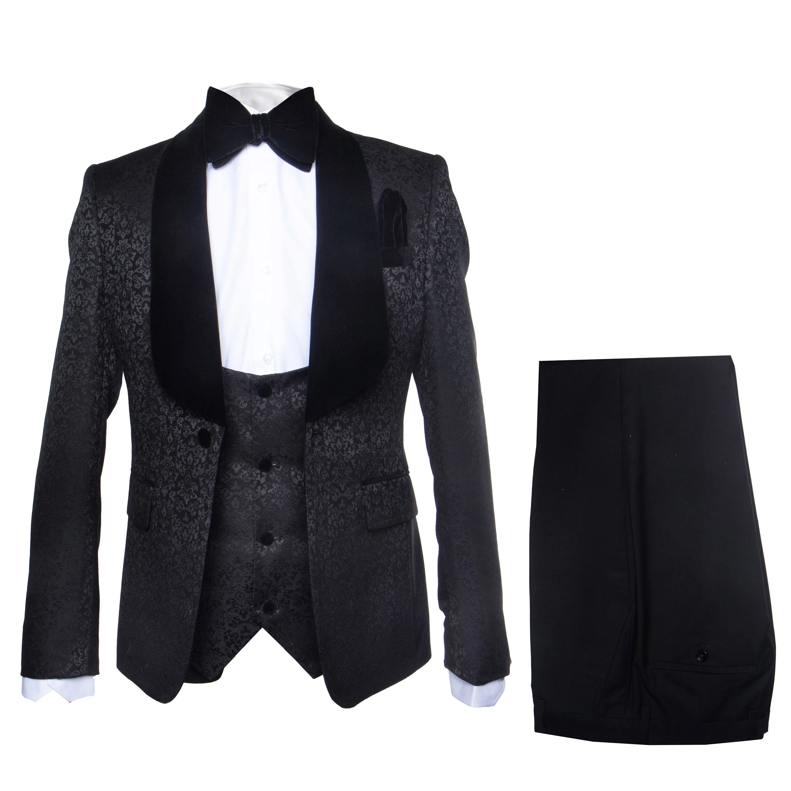 Rossi Man RM1446 – Classic 3-Piece Smoking Style Tuxedo Suit for Men - Image 9