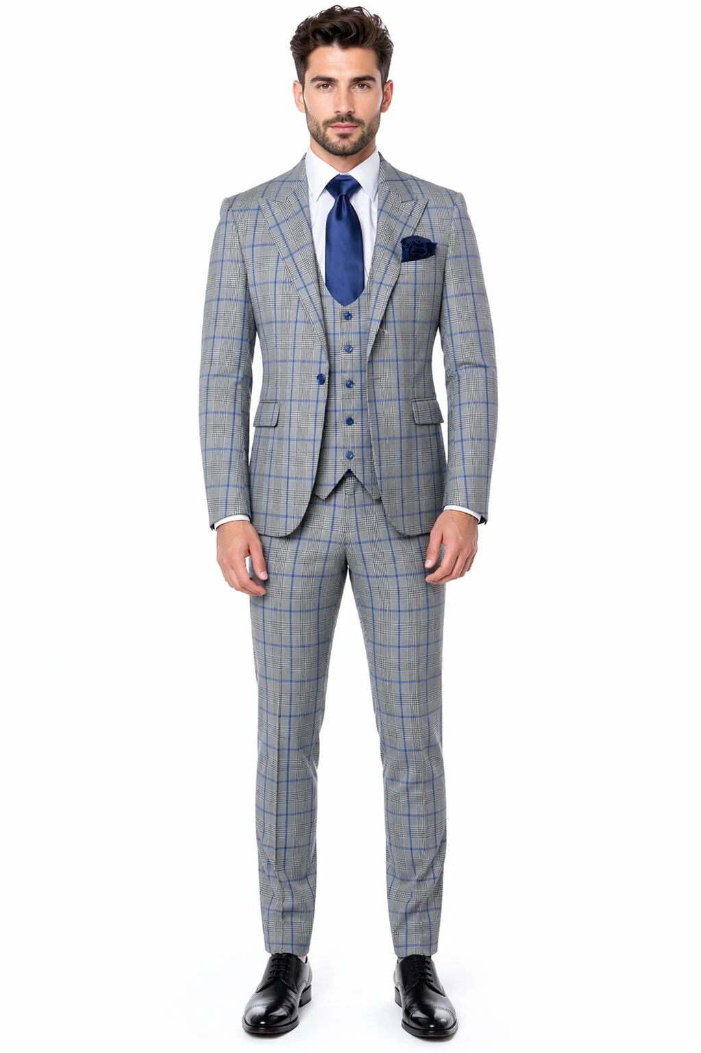 Rossi Man Tom RM1856 – Modern Fit 2-Piece Suit for Stylish Men