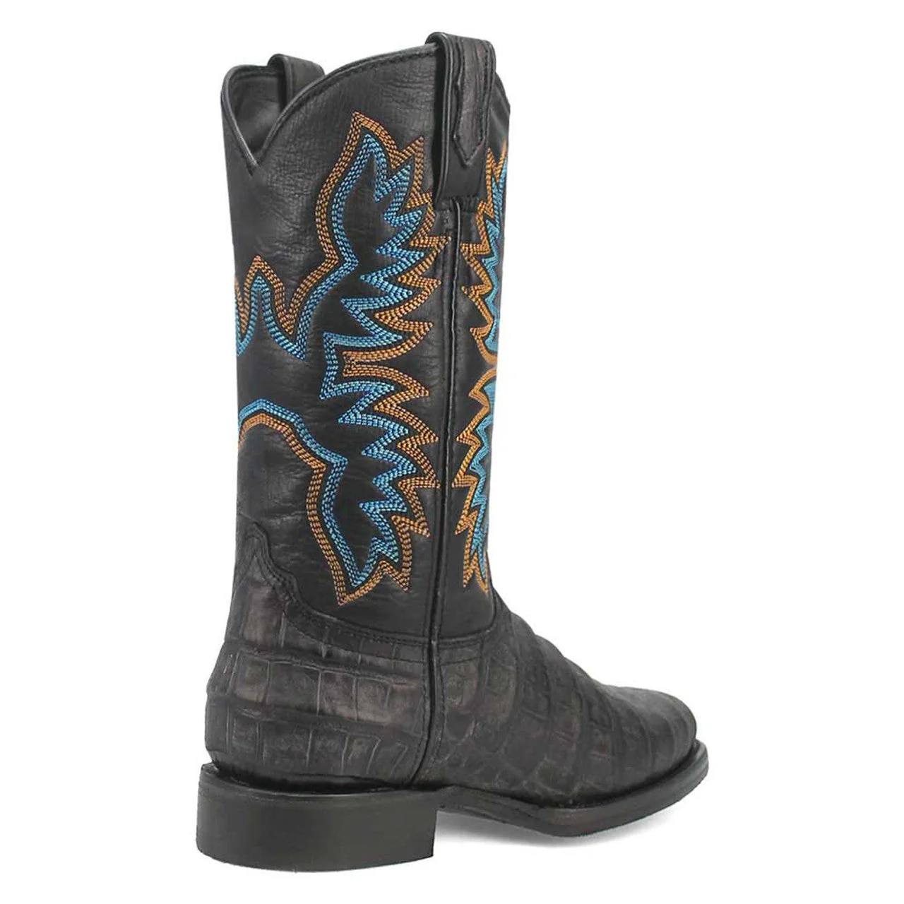 Dingo Round Toe Black Leather Boots - Image 2