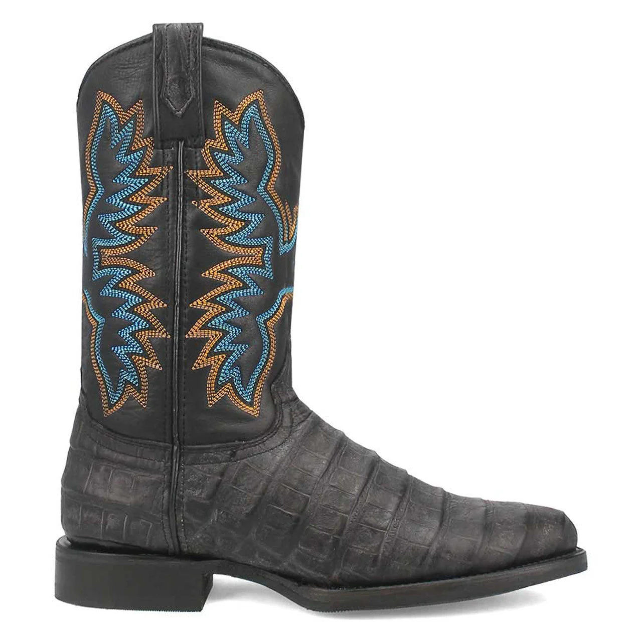Dingo Round Toe Black Leather Boots - Image 3