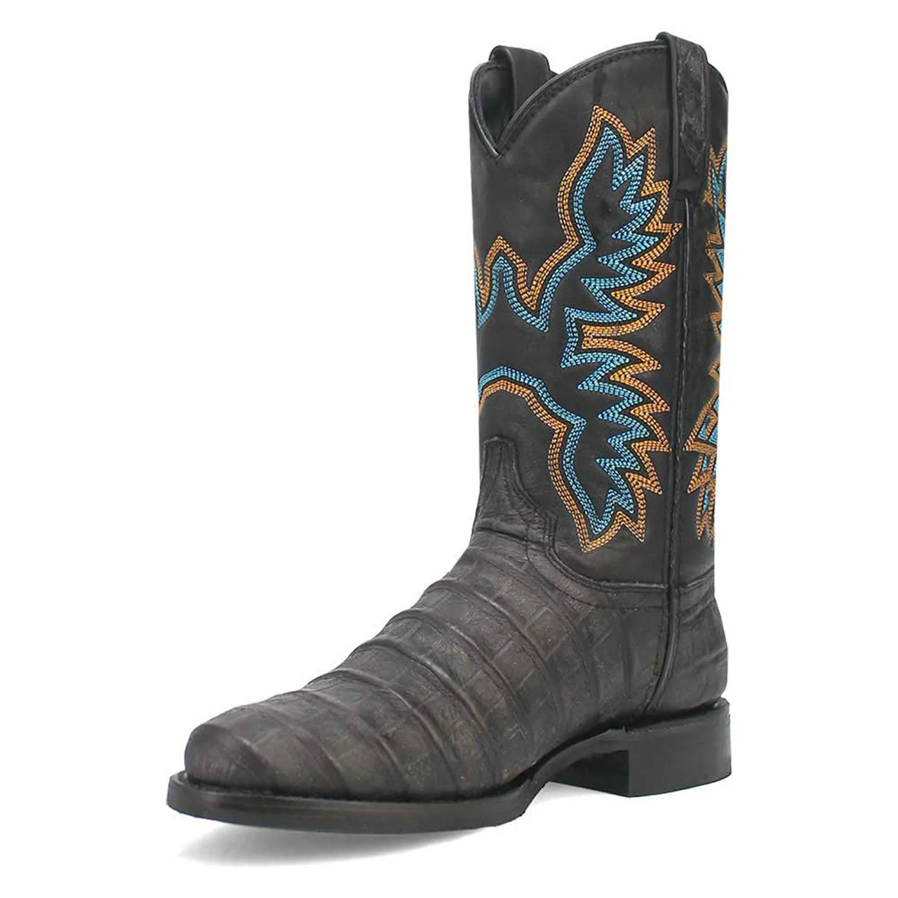 Dingo Round Toe Black Leather Boots - Image 7