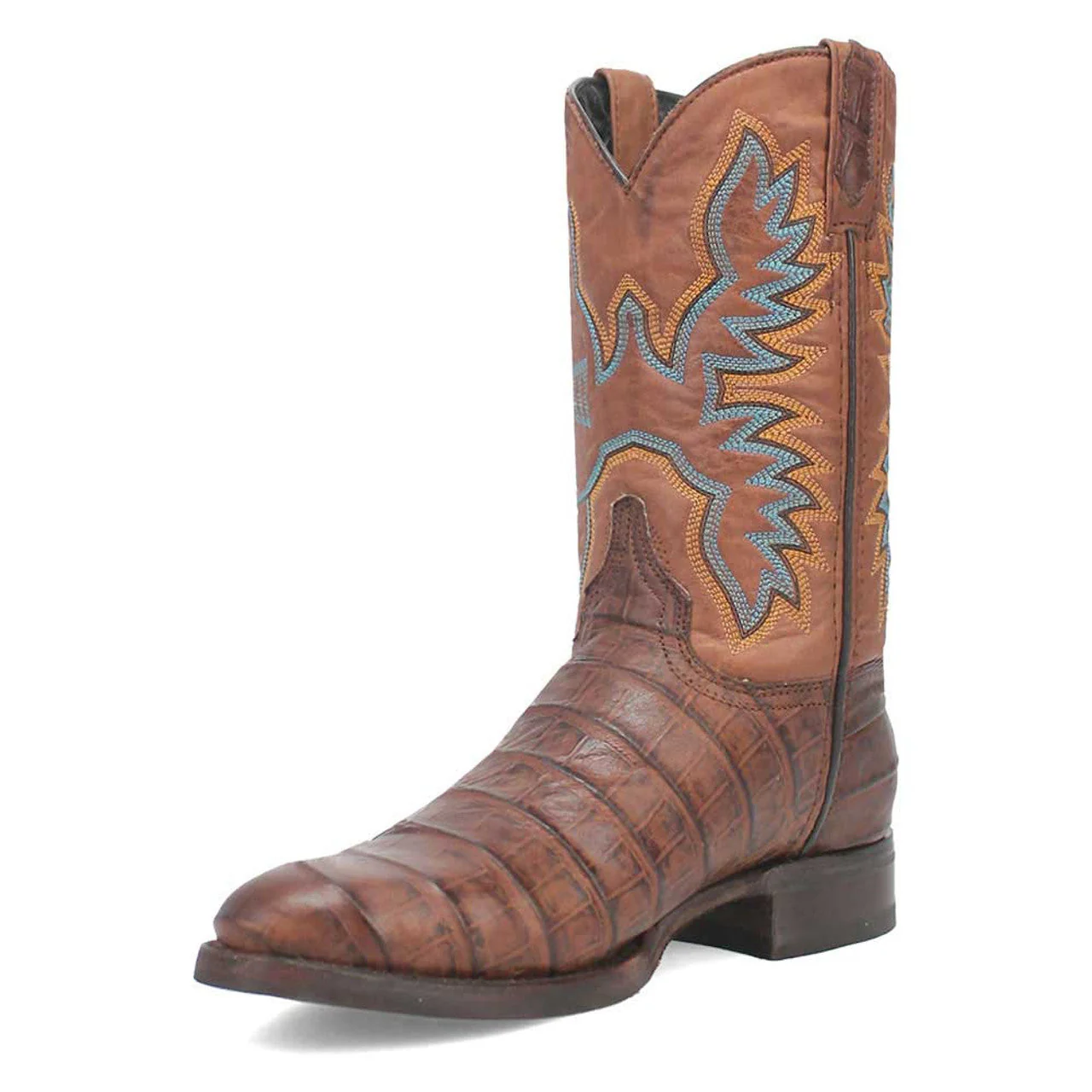 Dingo Round Toe Brown Leather Boots - Image 6