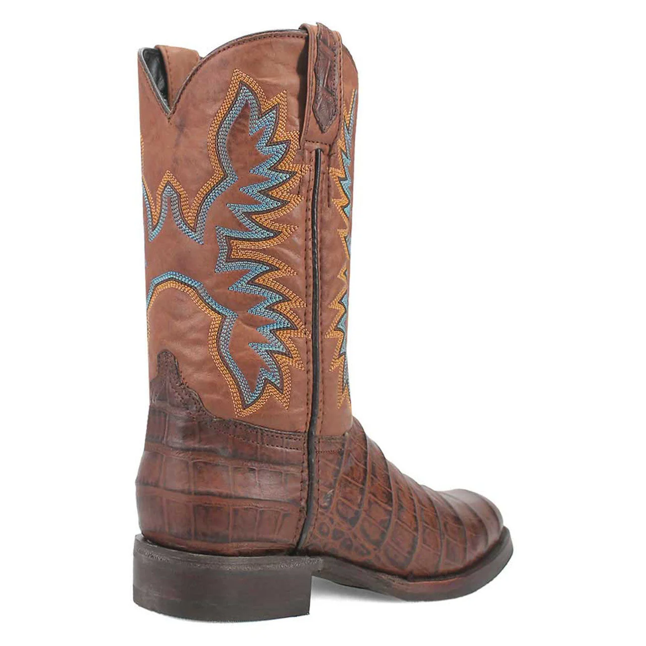 Dingo Round Toe Brown Leather Boots - Image 8