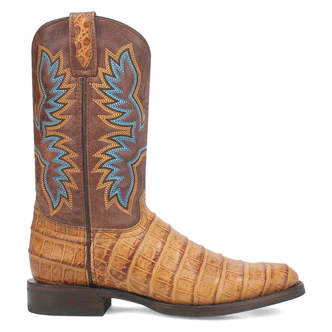 Dingo Round Toe Tan Leather Boots - Image 3