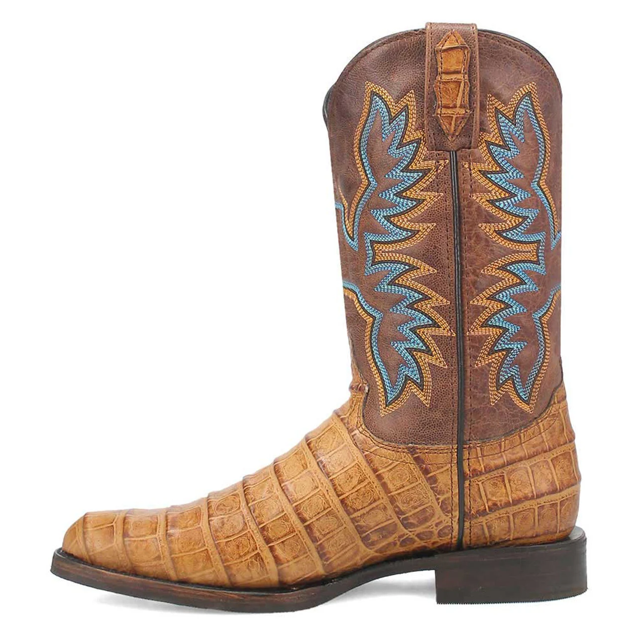 Dingo Round Toe Tan Leather Boots - Image 5