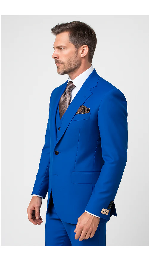 Royal Blue 3-Piece Suit – Rossi Man ELI RM110 Slim Fit Men’s Formalwear - Image 2