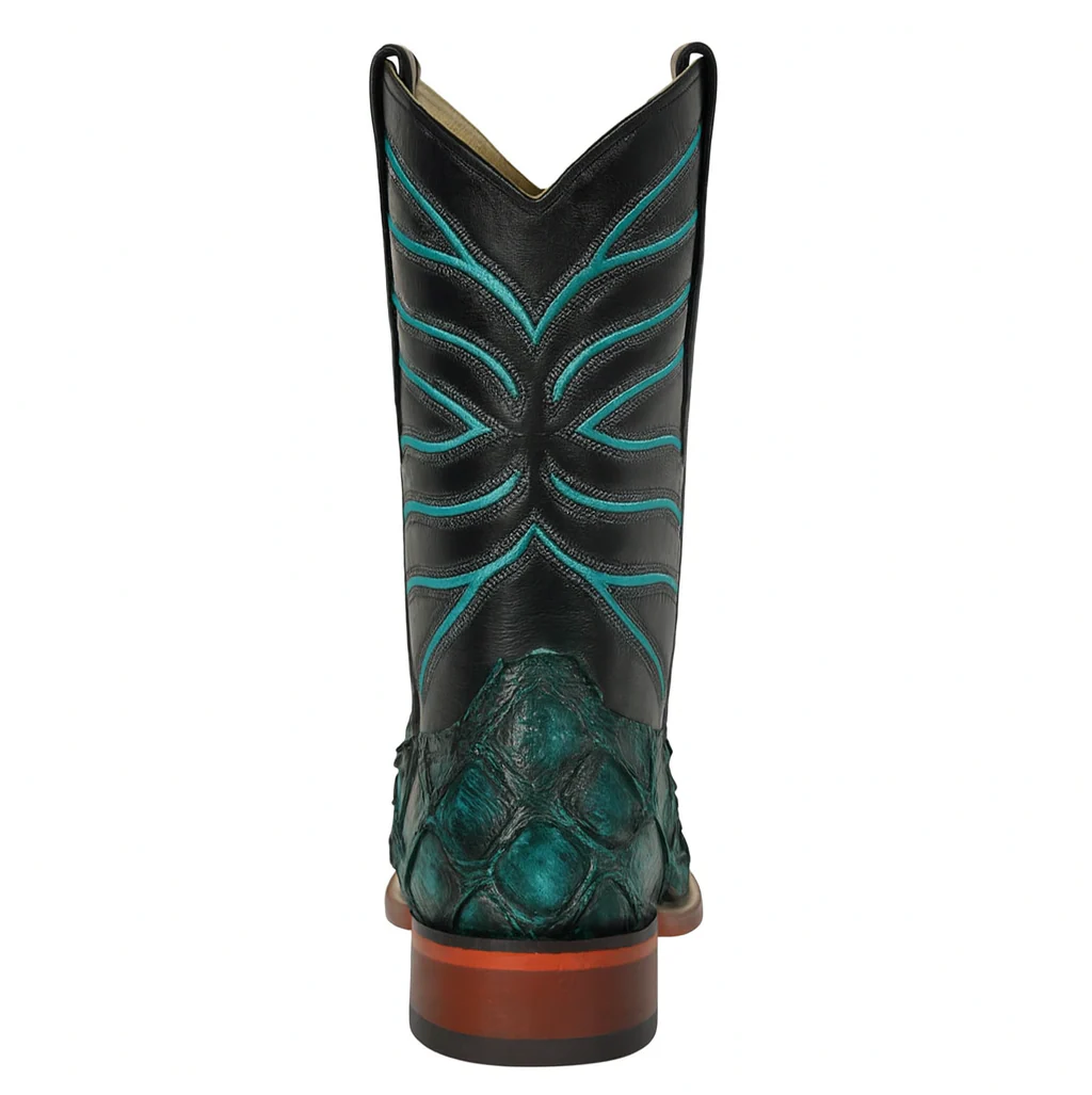 Rustic Turquoise Pirarucu Boots - Image 3