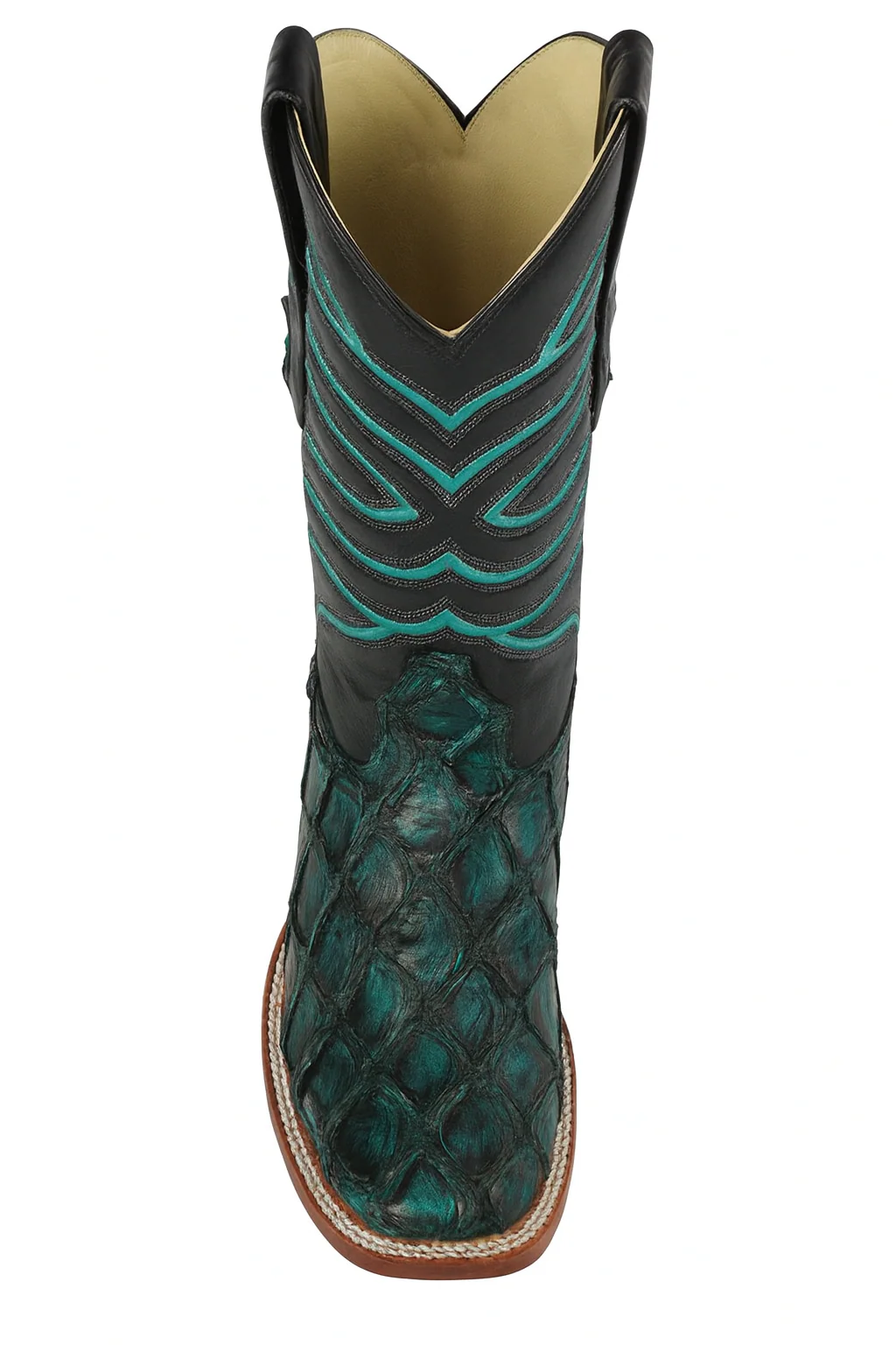 Rustic Turquoise Pirarucu Boots - Image 5