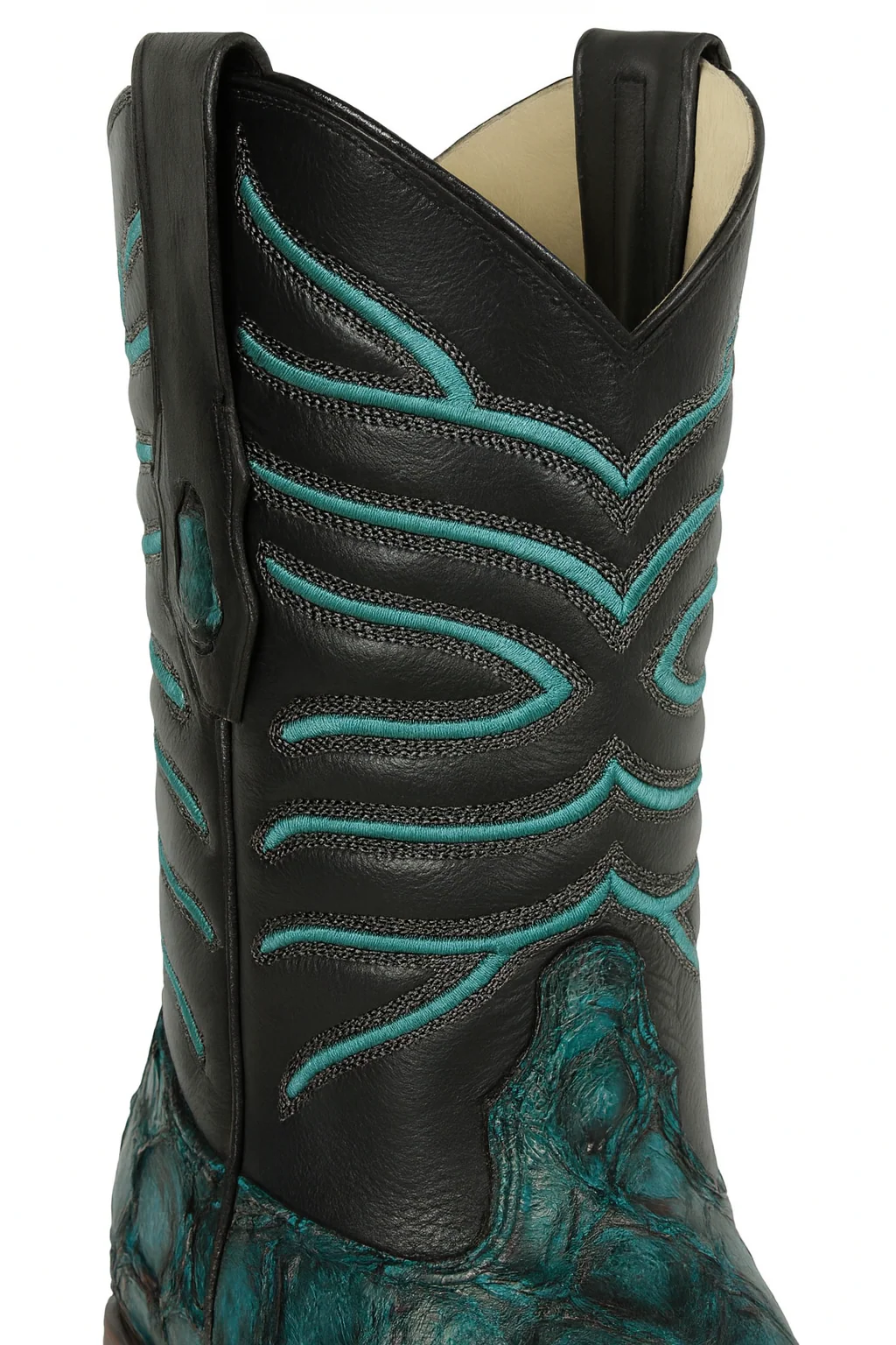 Rustic Turquoise Pirarucu Boots - Image 7
