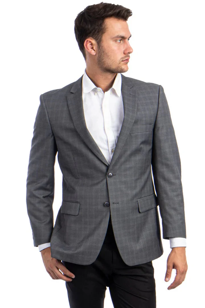 Saco vaquero - Western Sport Coat - Western Blazer- Men's Two Button Regular Fit Sport Coat In Dark Green Glen Plaid - Image 2