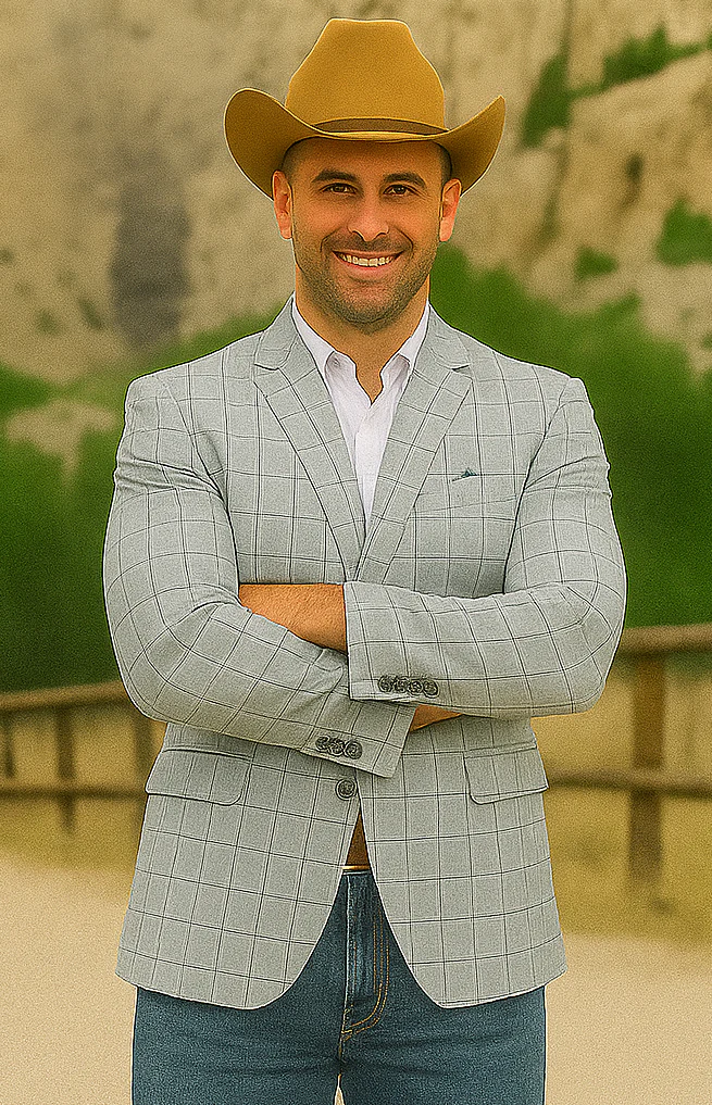 Saco vaquero - Western Sport Coat - Western Blazer- Men's Two Button Windowpane Plaid Sport Coat - Image 5