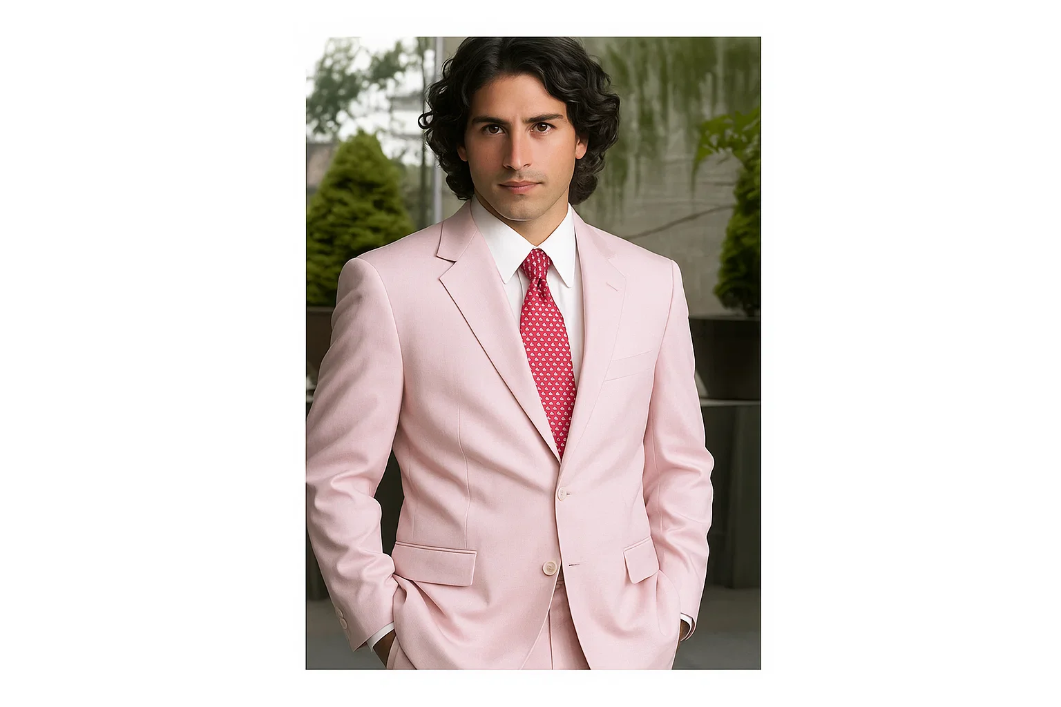 Sear Sucker Suit Mens Two Button Vented Red Seersucker Sear sucker suit (Jacket + Pants) Cheap Priced Blazer Jacket For Men Sport Coat + Pants - Image 2
