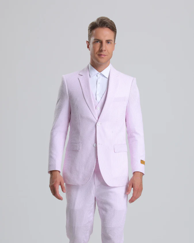 Seersucker Suit - Summer Suit - Cotton Suit - Mint Green - Image 11