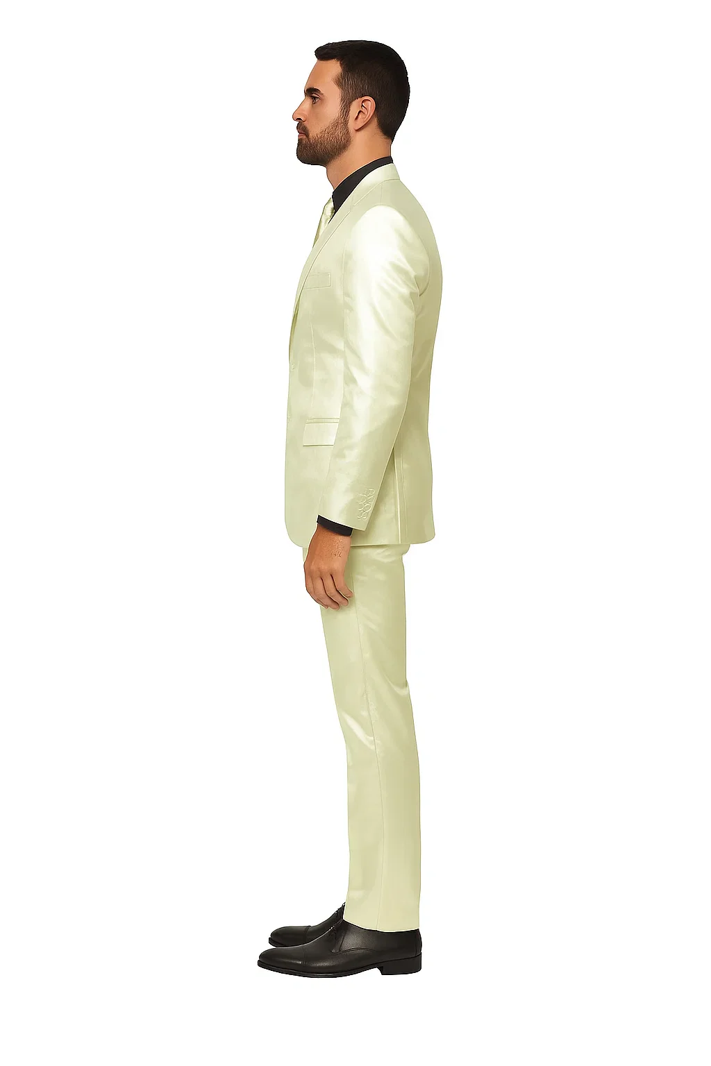 Shiny Ivory Suit - Shiny Tuxedo - Image 4
