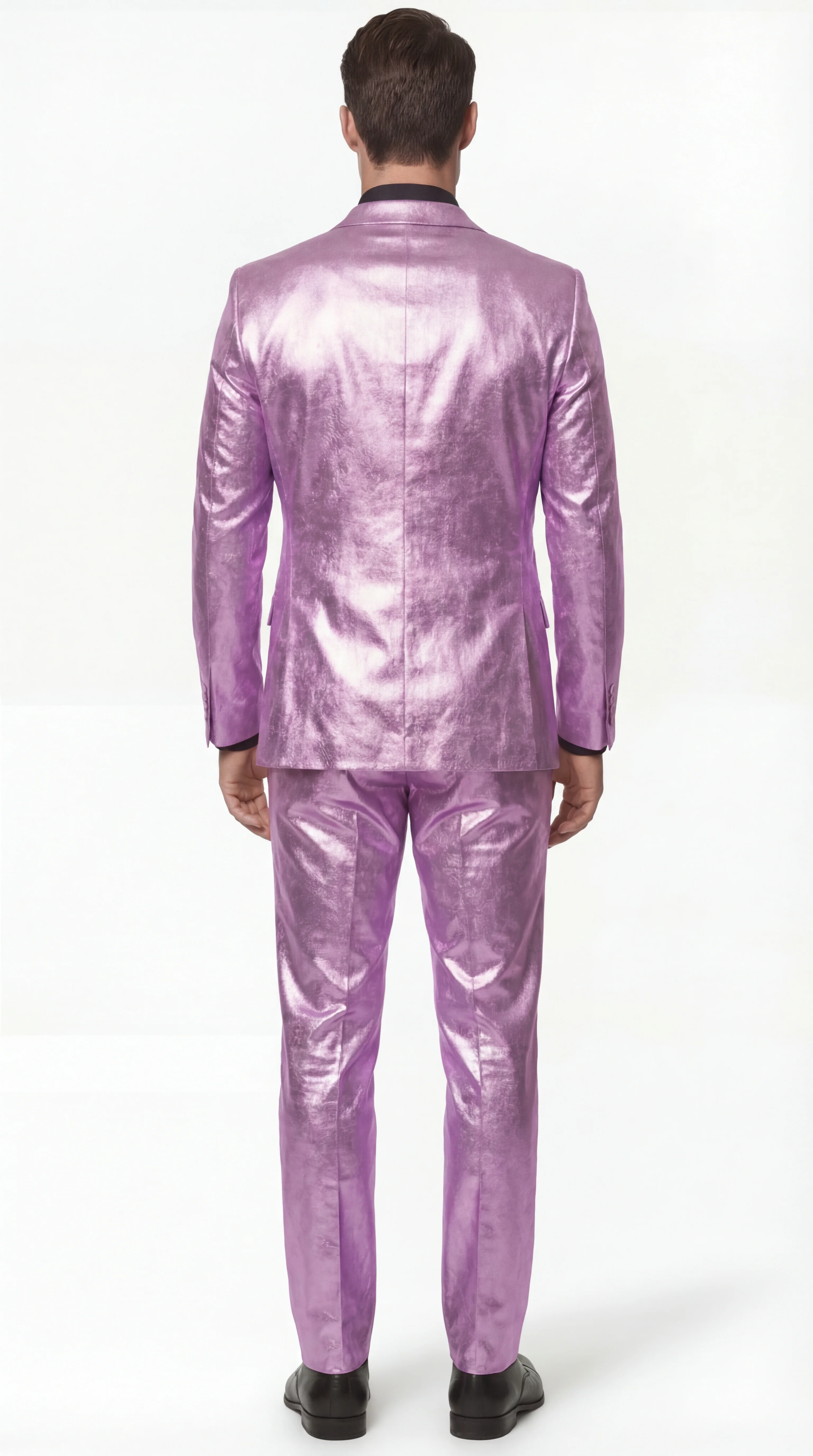 Shiny Metallic Party Lavender Suit - Image 3