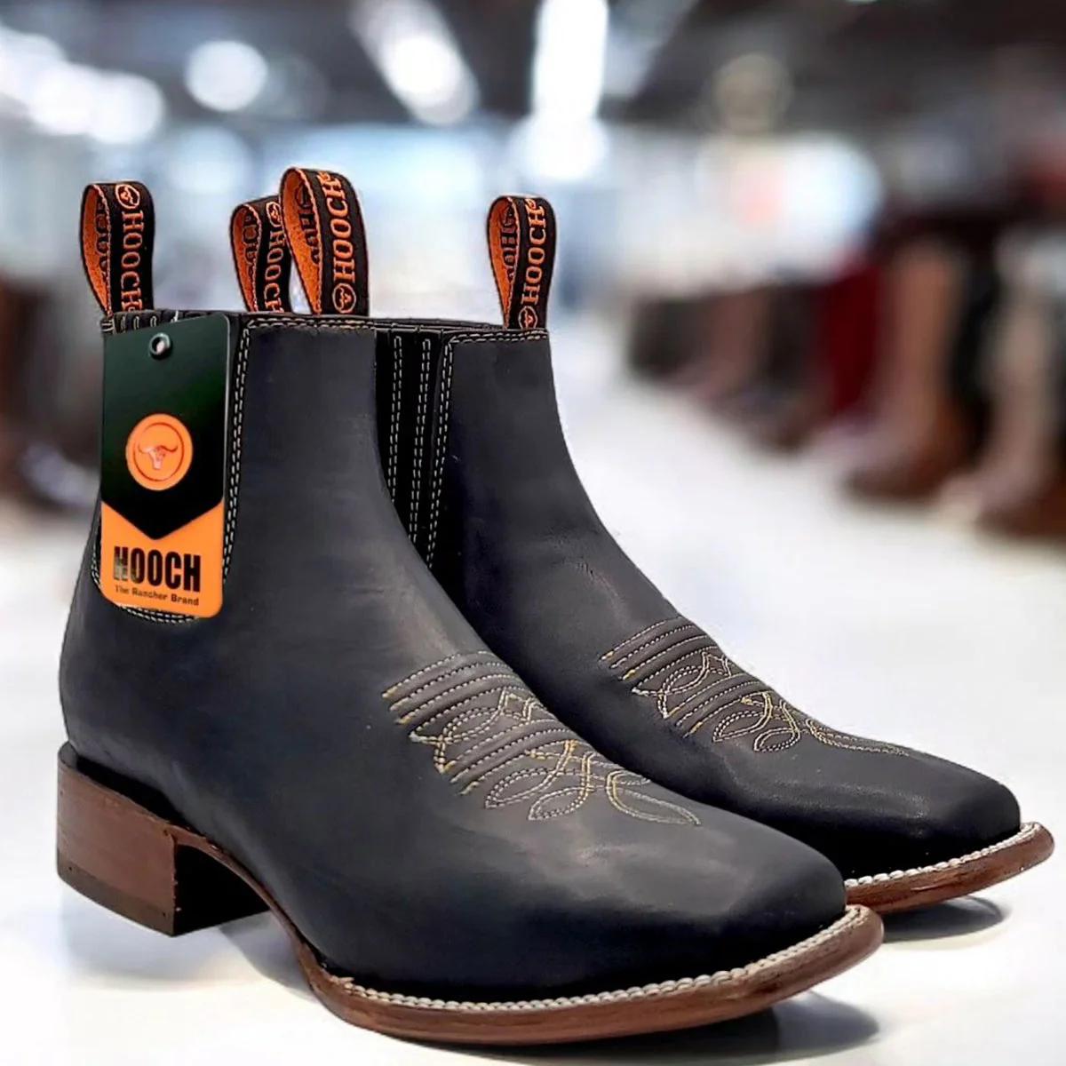 Short Black Western Boots by Hooch Boots