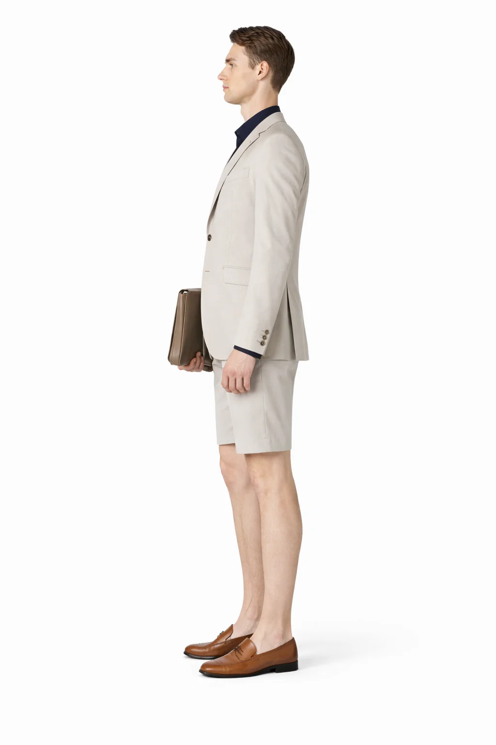 Shorts Set Pants Summer Suit For Men Beige - Image 7