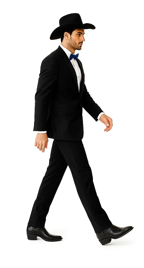 Single Button Peak lapel Tuxedo Black - Image 3
