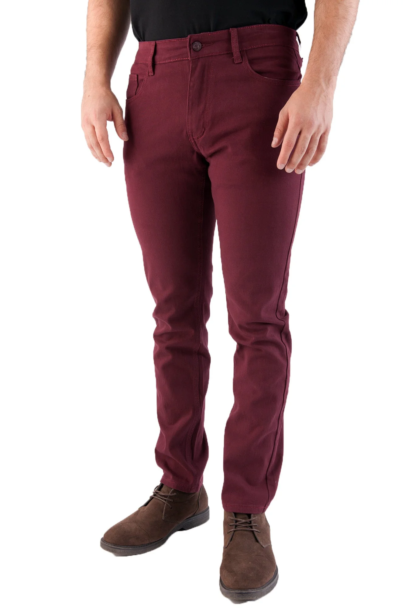 Jeans in Burgundy, Skinny fit - Image 2