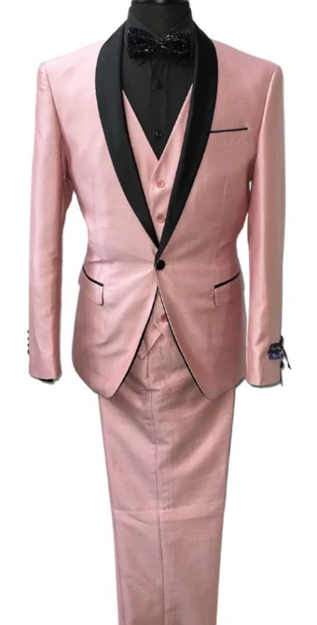 SKU#JA61429 Blush Tuxedo - Light Pink Tuxedo Suit - Image 5