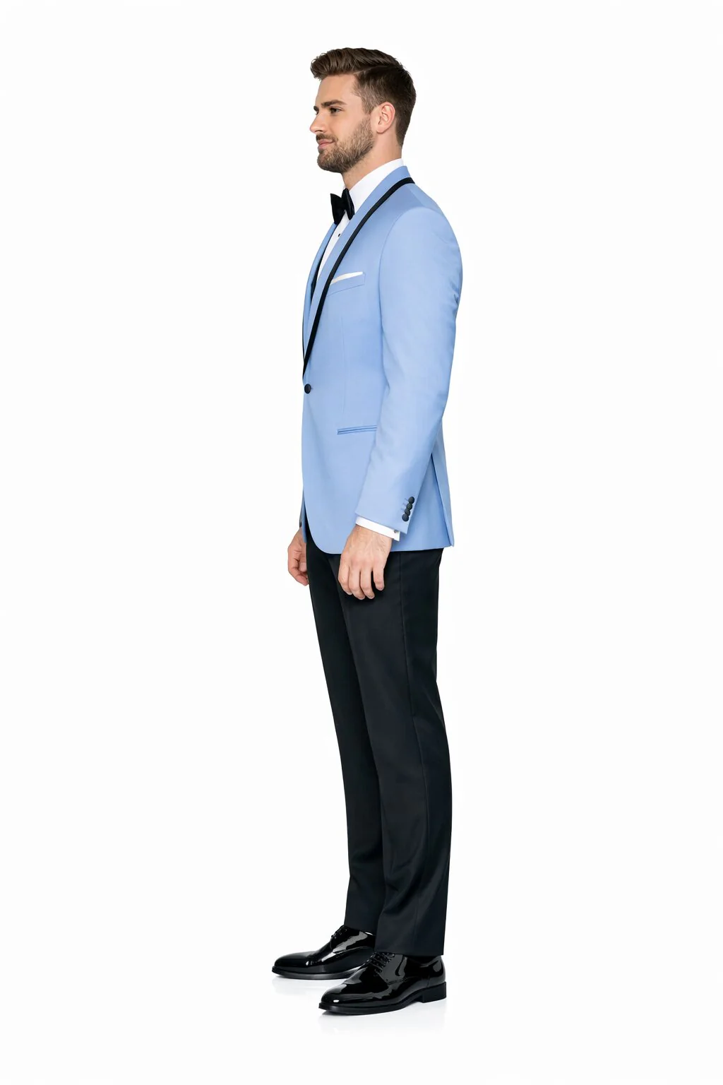 Sky Blue Tuxedo ~ Baby Blue Light Blue Tux Jacket And Vest And Pants - Image 3