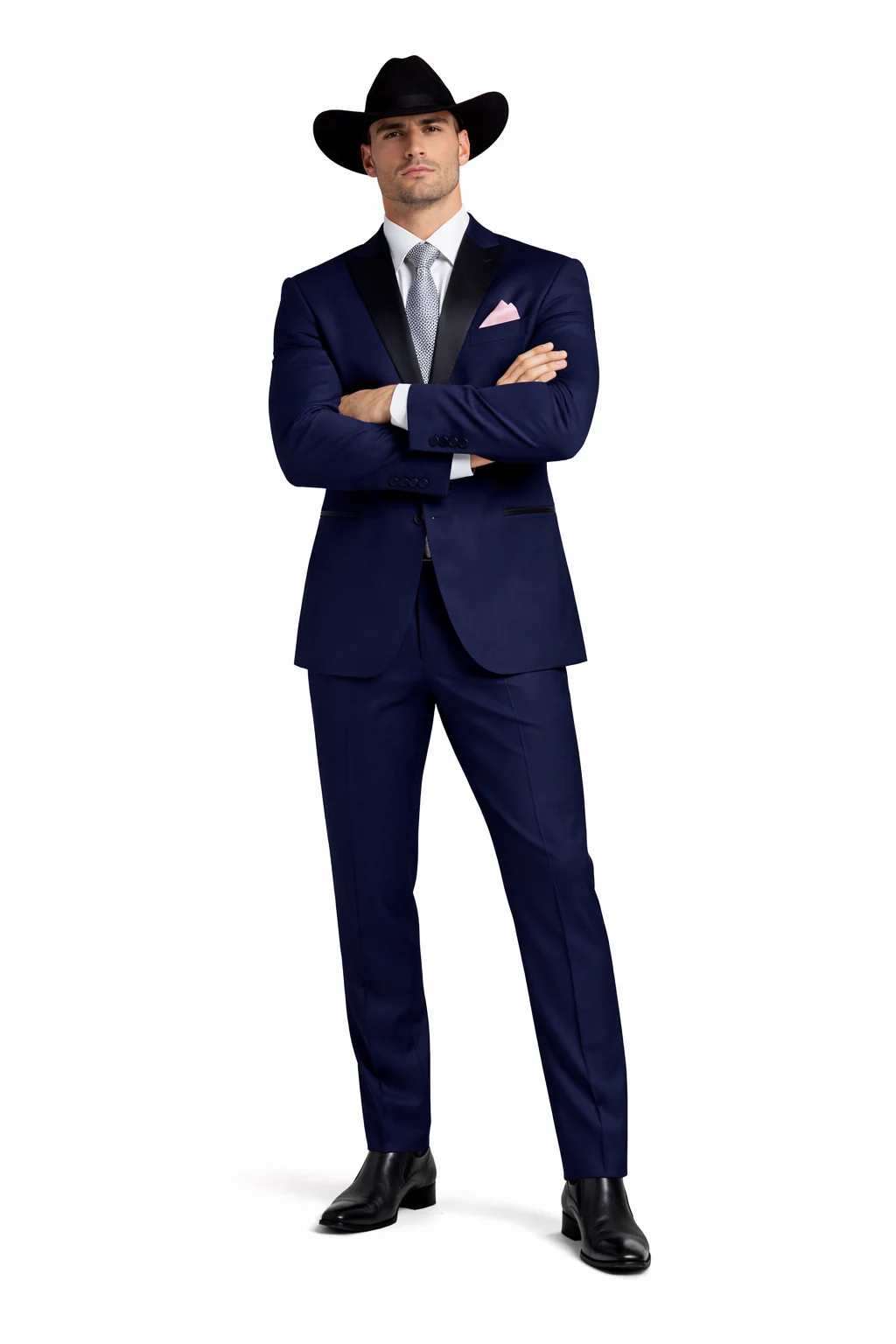 Smoking Traje - Esmoquin - Smoking Para Hombre - Navy Tuxedo - Image 5
