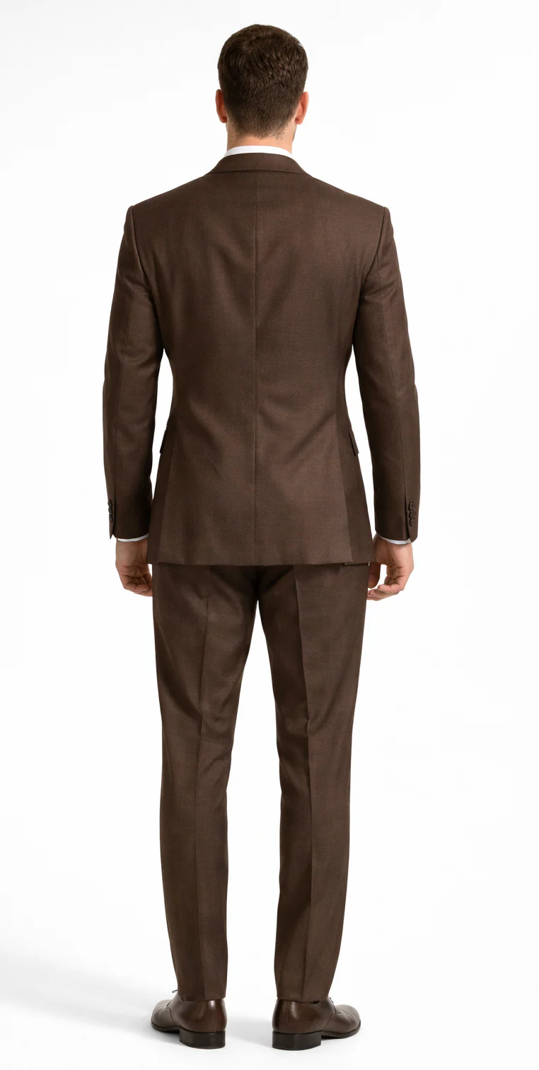 Smoking Traje - Esmoquin - Smoking Para Hombre - One Button Trajes De Novio - Chocolate Tuxedo - Image 2