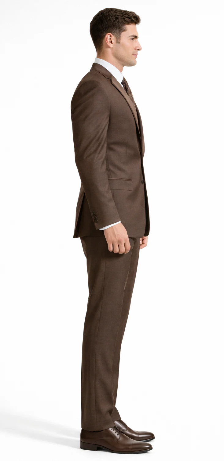 Smoking Traje - Esmoquin - Smoking Para Hombre - One Button Trajes De Novio - Chocolate Tuxedo - Image 3